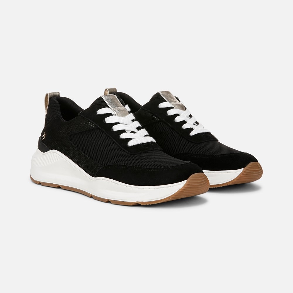 Naturalizer 27 EDIT Brooke Lace-up Sneaker - Black Leather \u0026 Mesh  Naturalizer 27 EDIT Brooke Lace-up Sneaker - Black Leather \u0026 Mesh