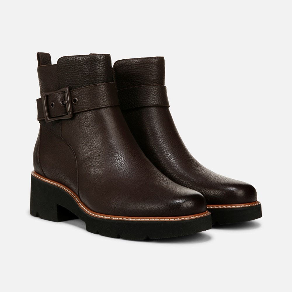 Naturalizer Darry Strap Bootie - Coffee Bean Brown Leather  Naturalizer Darry Strap Bootie - Coffee Bean Brown Leather